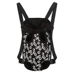 Black And White Eyeball Pattern Print Pet Carrier Backpack