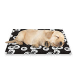 Black And White Eyeball Pattern Print Pet Cooling Mat Cover