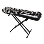 Black And White Eyeball Pattern Print Piano Keyboard Cover