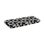 Black And White Eyeball Pattern Print Piano Keyboard Cover