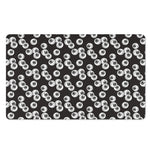 Black And White Eyeball Pattern Print Polyester Doormat
