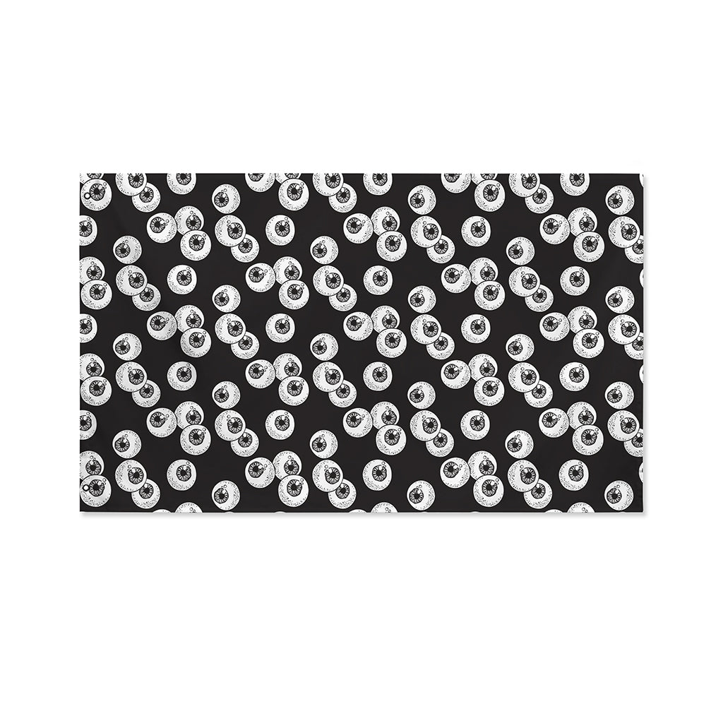 Black And White Eyeball Pattern Print Polyester Flag