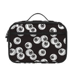 Black And White Eyeball Pattern Print Portable Lunch Bag