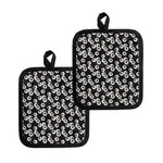 Black And White Eyeball Pattern Print Pot Holders
