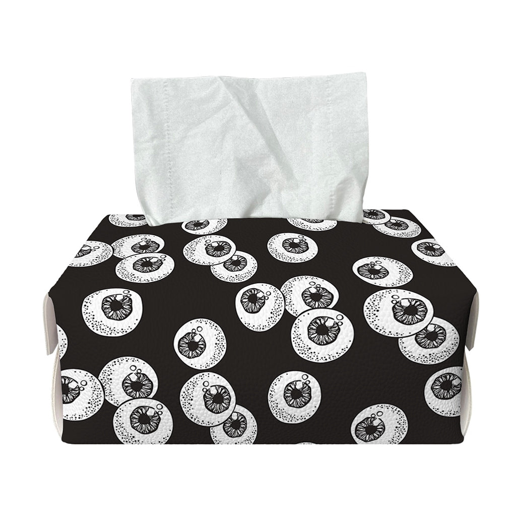 Black And White Eyeball Pattern Print Rectangle Tissue Box Cover