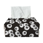 Black And White Eyeball Pattern Print Rectangle Tissue Box Cover