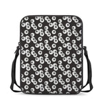 Black And White Eyeball Pattern Print Rectangular Crossbody Bag