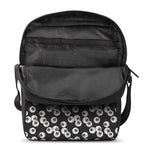 Black And White Eyeball Pattern Print Rectangular Crossbody Bag