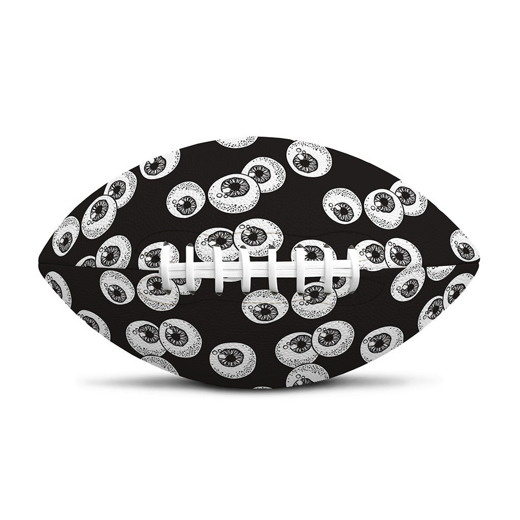 Black And White Eyeball Pattern Print Rugby Ball