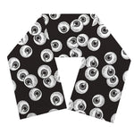 Black And White Eyeball Pattern Print Scarf
