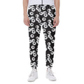 Black And White Eyeball Pattern Print Joggers