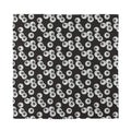 Black And White Eyeball Pattern Print Silk Bandana