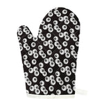 Black And White Eyeball Pattern Print Single Oven Mitt