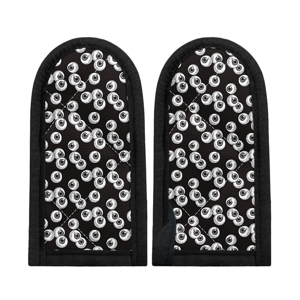 Black And White Eyeball Pattern Print Skillet Handle Cover