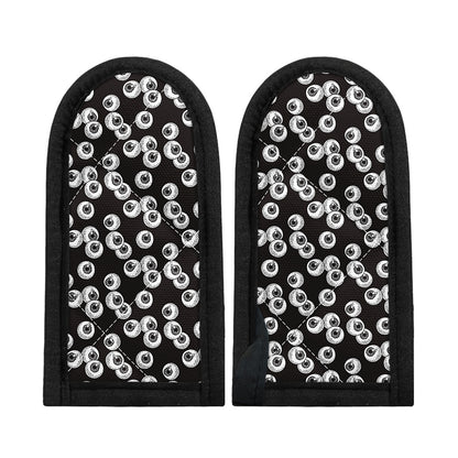 Black And White Eyeball Pattern Print Skillet Handle Cover