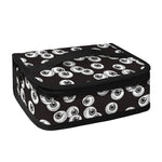 Black And White Eyeball Pattern Print Small Lunch Bag