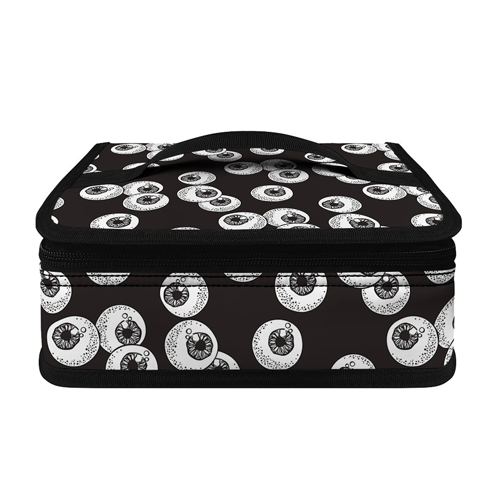 Black And White Eyeball Pattern Print Small Lunch Bag