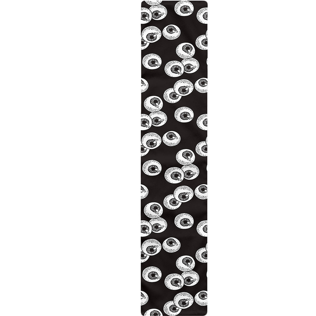Black And White Eyeball Pattern Print Table Runner