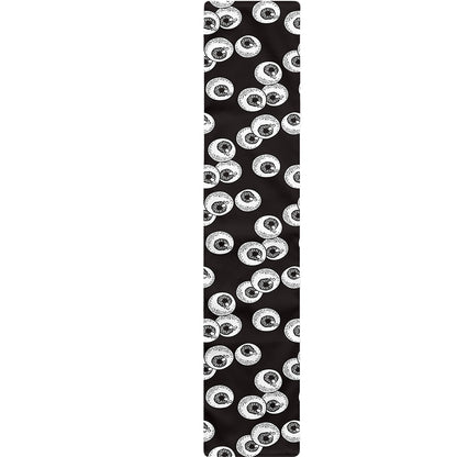 Black And White Eyeball Pattern Print Table Runner