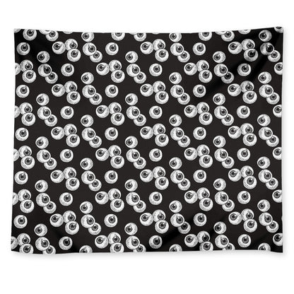 Black And White Eyeball Pattern Print Tapestry