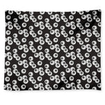 Black And White Eyeball Pattern Print Tapestry