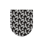 Black And White Eyeball Pattern Print Toilet Lid Cover