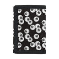 Black And White Eyeball Pattern Print Trifold Wallet