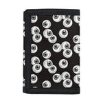 Black And White Eyeball Pattern Print Trifold Wallet