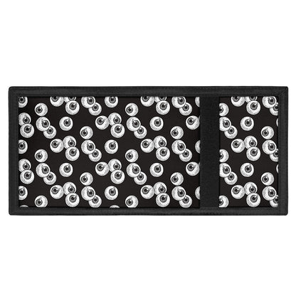 Black And White Eyeball Pattern Print Trifold Wallet