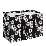 Black And White Eyeball Pattern Print Utility Tote Bag