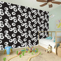 Black And White Eyeball Pattern Print Wall Sticker