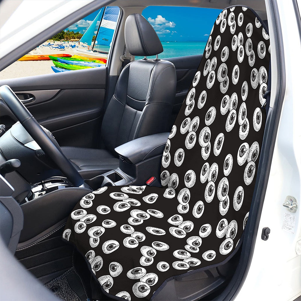 Black And White Eyeball Pattern Print Waterproof Car Seat Cover