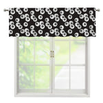 Black And White Eyeball Pattern Print Window Valance