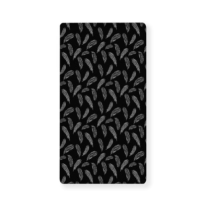 Black And White Feather Pattern Print Baby Crib Sheet