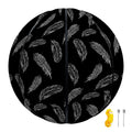 Black And White Feather Pattern Print Basketball