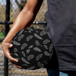 Black And White Feather Pattern Print Basketball
