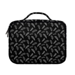 Black And White Feather Pattern Print Briefcase Bible Bag