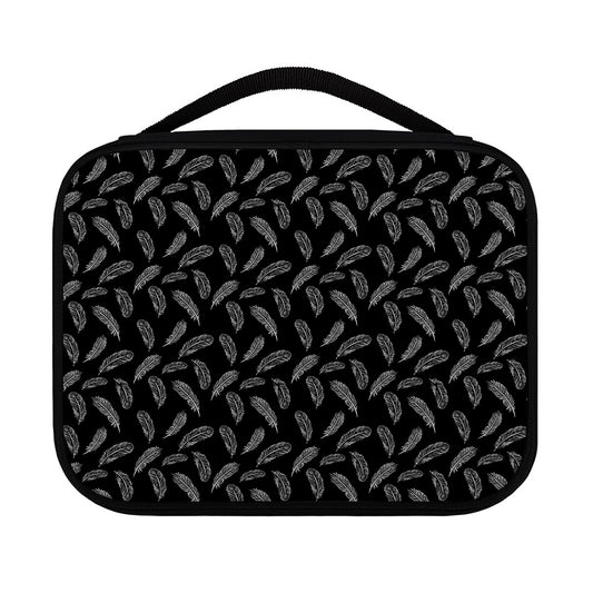 Black And White Feather Pattern Print Classic Bible Case