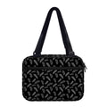 Black And White Feather Pattern Print Double Strap Bible Bag