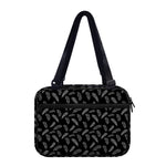 Black And White Feather Pattern Print Double Strap Bible Bag