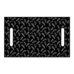 Black And White Feather Pattern Print Golf Cart Seat Cover