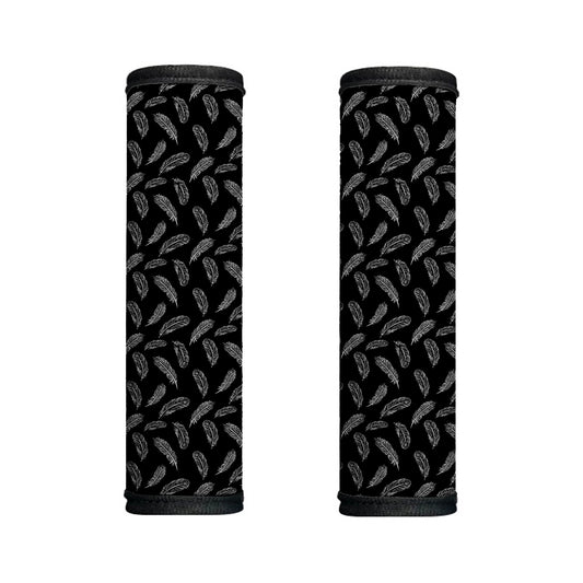 Black And White Feather Pattern Print Handle Covers