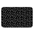 Black And White Feather Pattern Print Indoor Door Mat