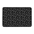 Black And White Feather Pattern Print Kitchen Mat