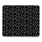 Black And White Feather Pattern Print Mouse Pad