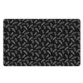 Black And White Feather Pattern Print Polyester Doormat