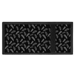 Black And White Feather Pattern Print Trifold Wallet