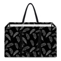 Black And White Feather Pattern Print Utility Tote Bag