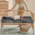 Black And White Fern Leaf Print Baby Crib Sheet