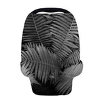 Black And White Fern Leaf Print Baby Seat Cover